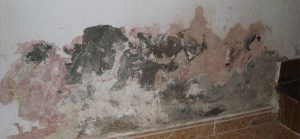 pared interior con humedad